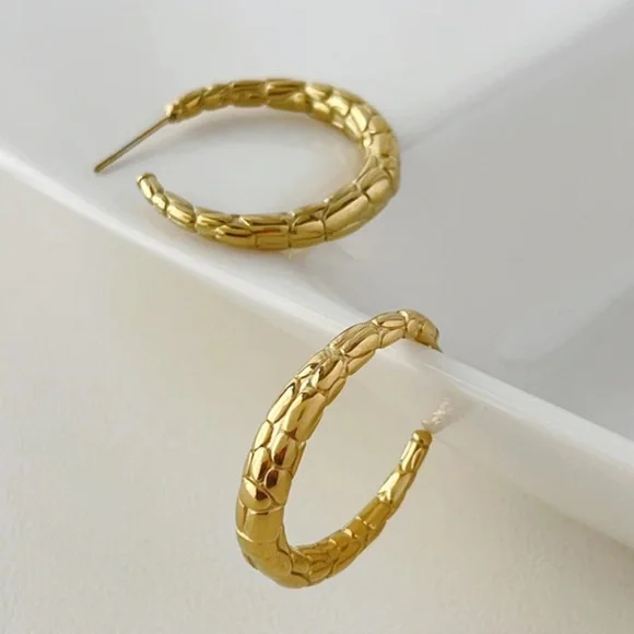 Snail round earrings - Picture 2 of 4